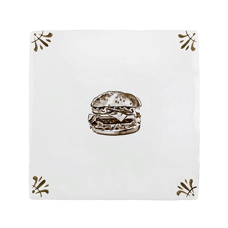 Burger Delft Tile
