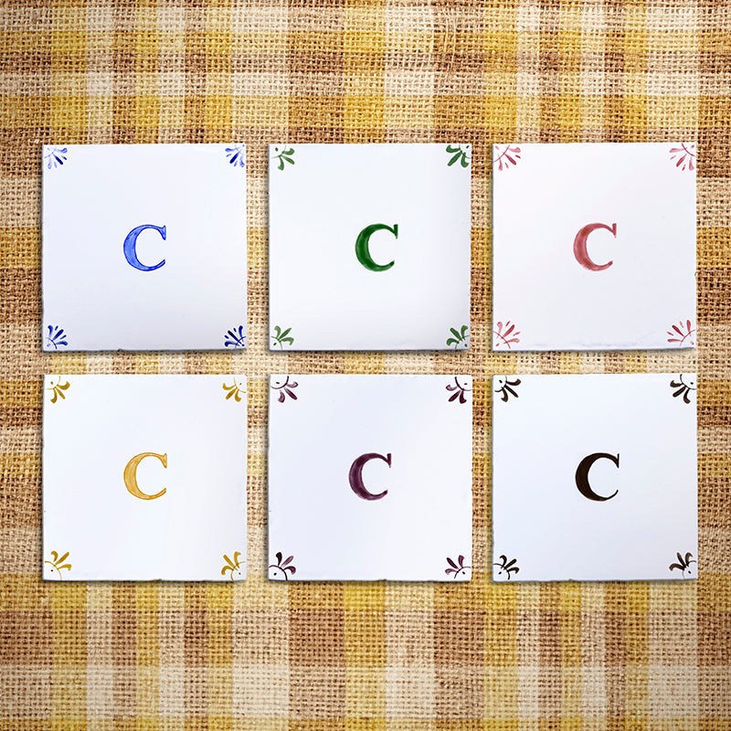 Alphabet C Delft Tile