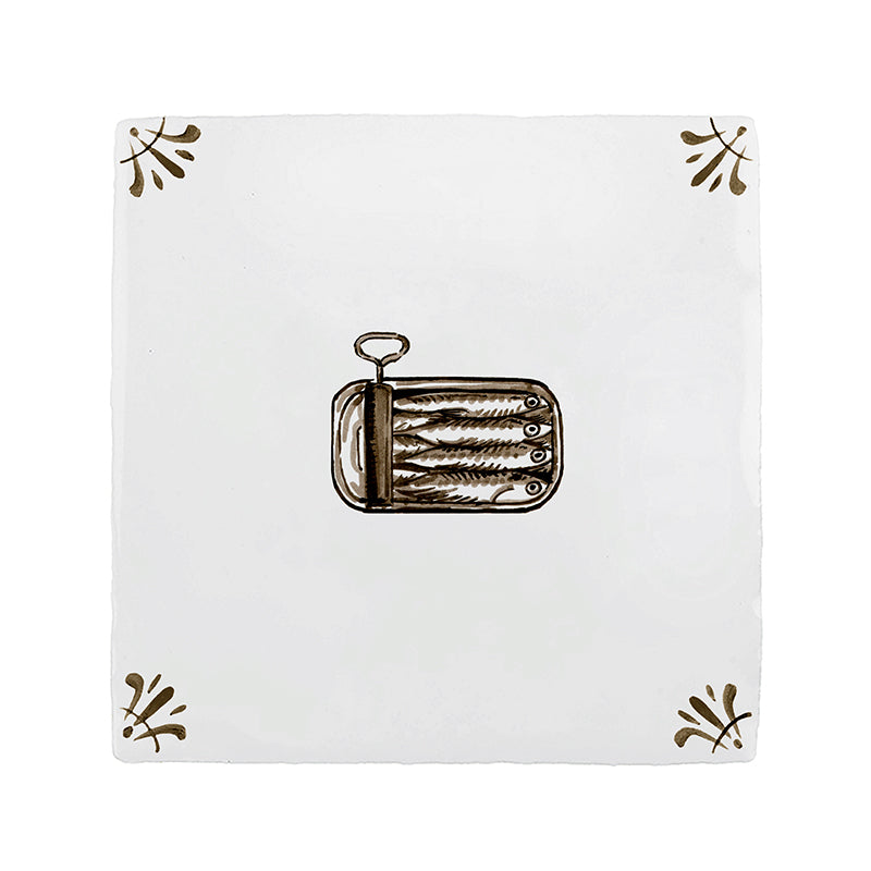 Can of Sardines Delft Tile