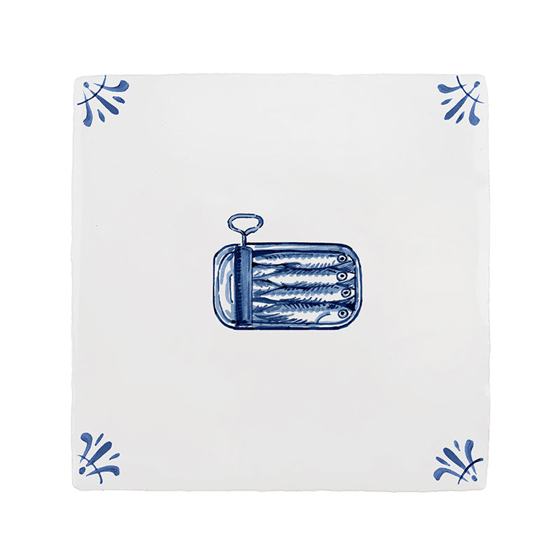 Can of Sardines Delft Tile