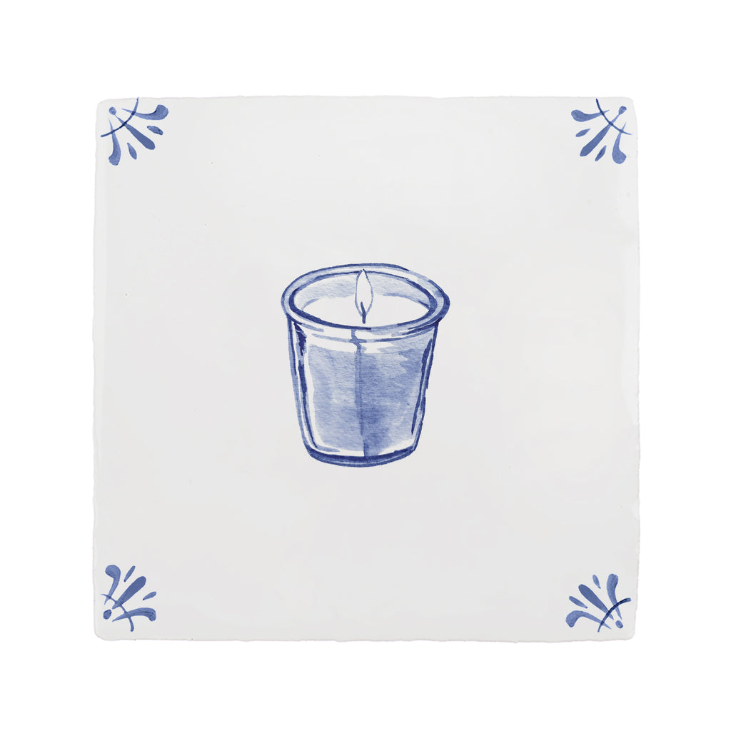 Scented Candle Delft Tile