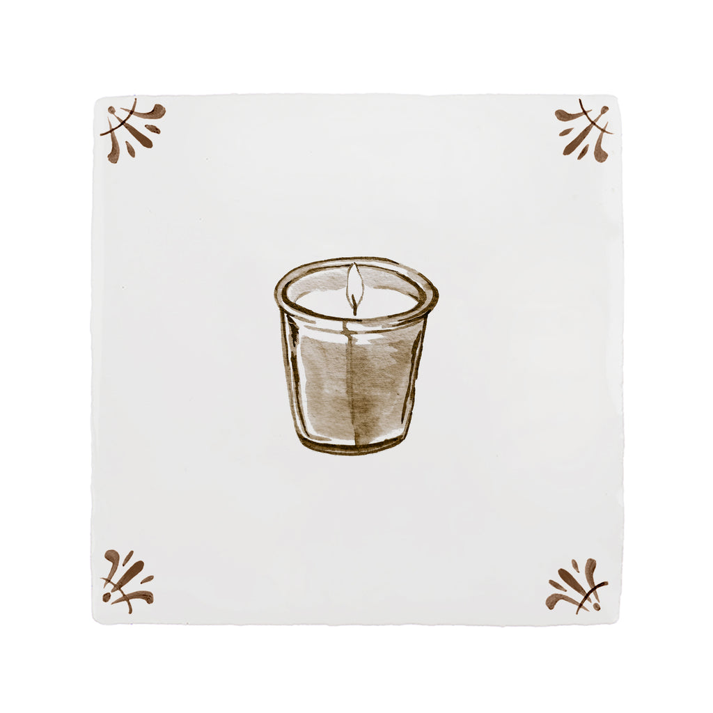 Scented Candle Delft Tile