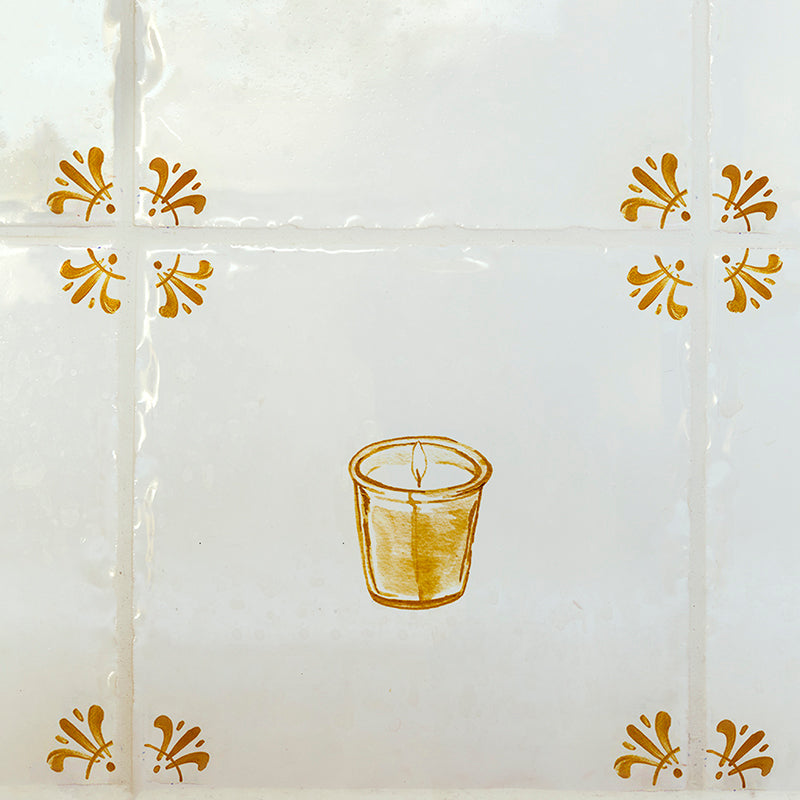 Scented Candle Delft Tile