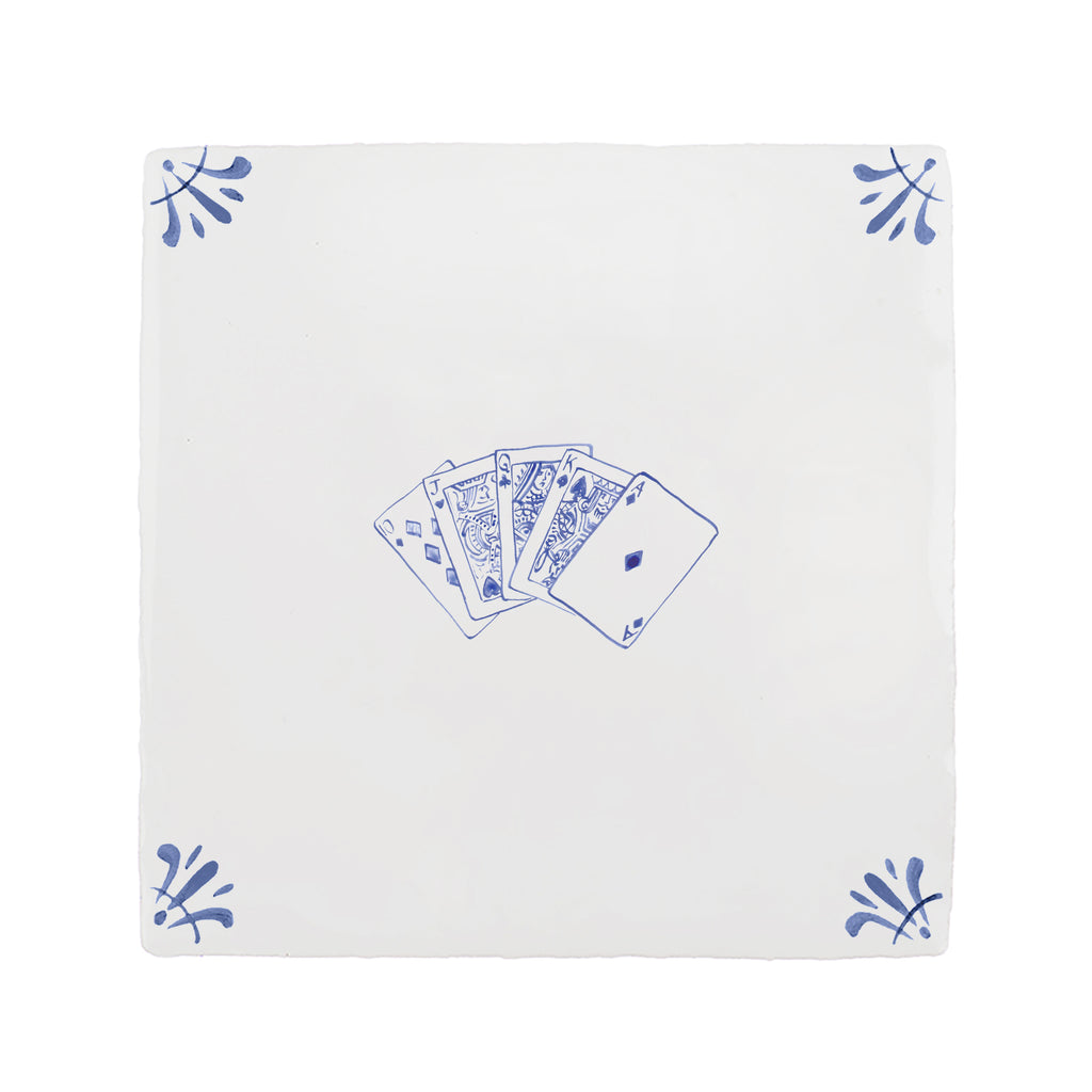 Royal Flush Poker Delft Tile