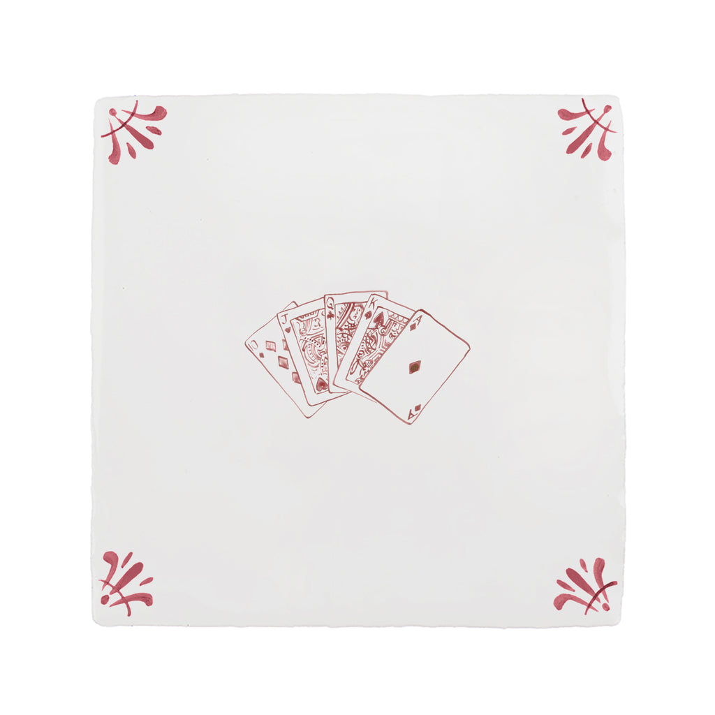 Royal Flush Poker Delft Tile