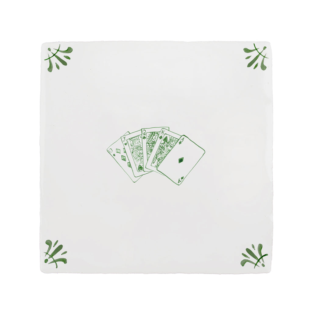 Royal Flush Poker Delft Tile
