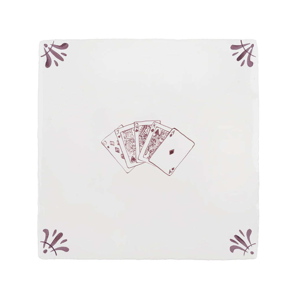 Royal Flush Poker Delft Tile
