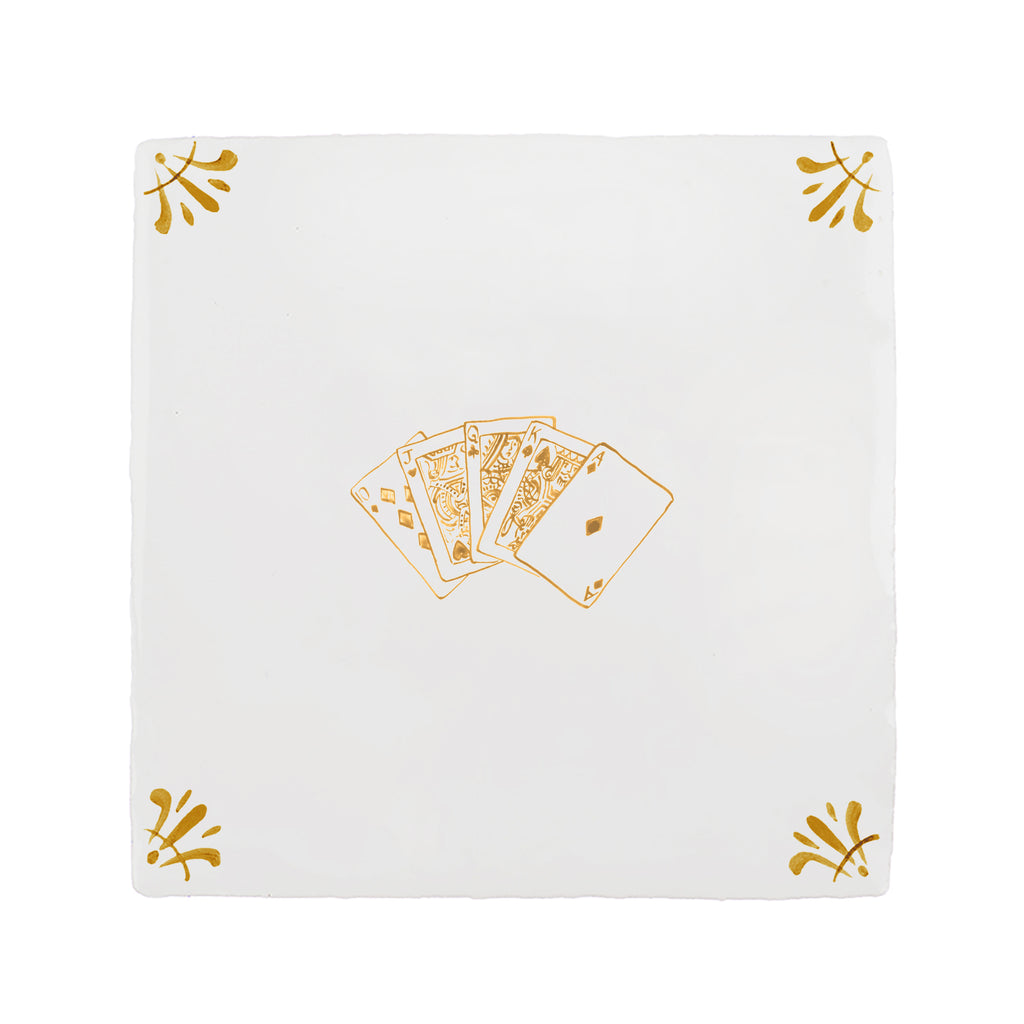 Royal Flush Poker Delft Tile