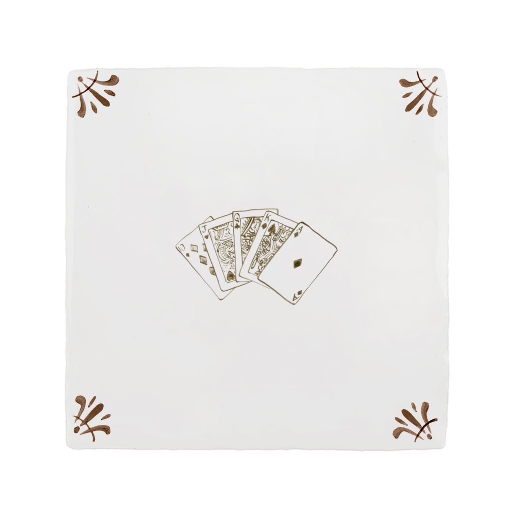 Royal Flush Poker Delft Tile