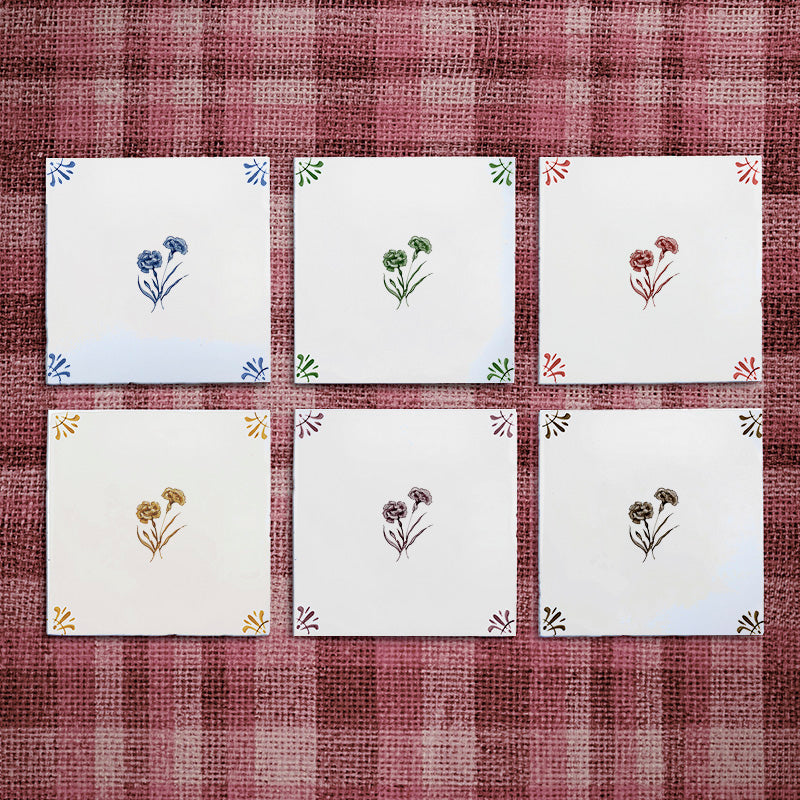 Carnation Delft Tile