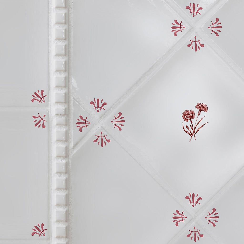 Carnation Delft Tile