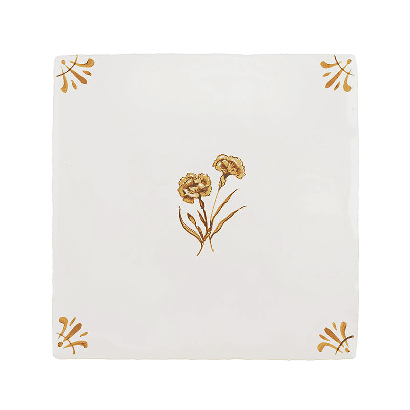 Carnation Delft Tile