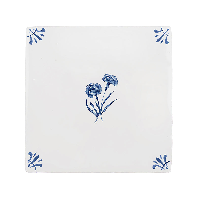 Carnation Delft Tile