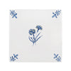 Carnation Delft Tile, Gold Lustre