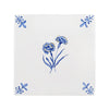 Carnation Delft Tile, Gold Lustre