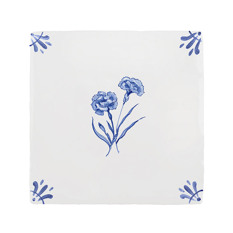 Carnation Delft Tile