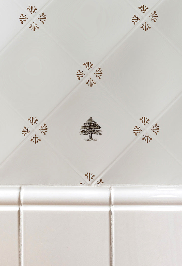 Cedar Tree Delft Tile