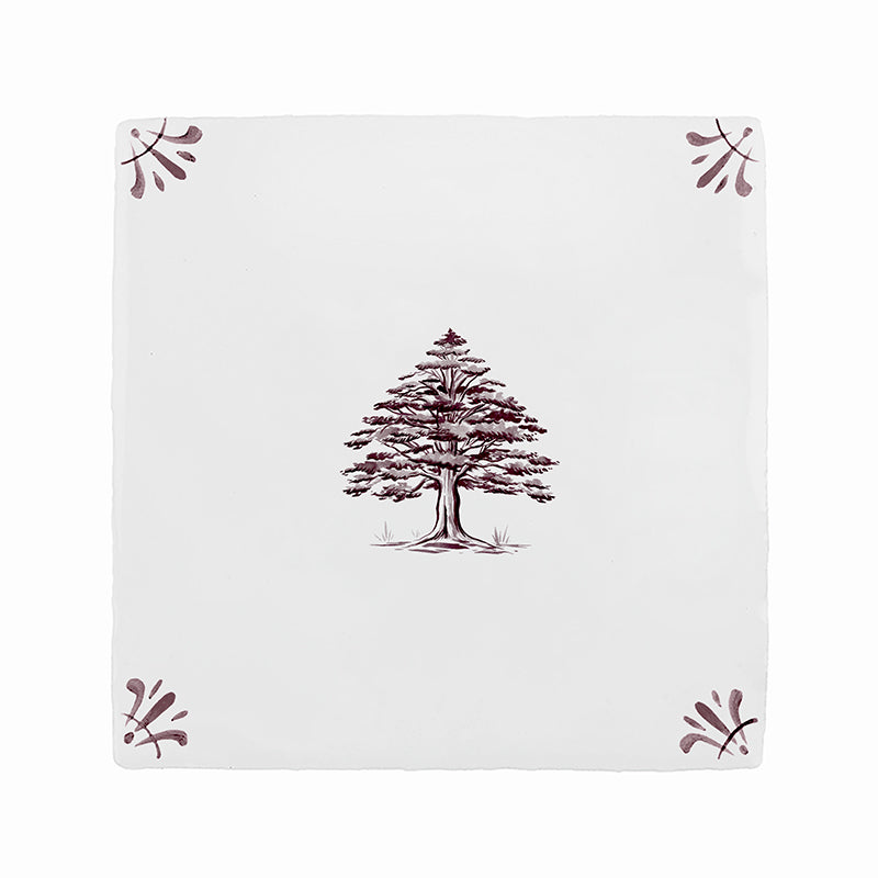 Cedar Tree Delft Tile