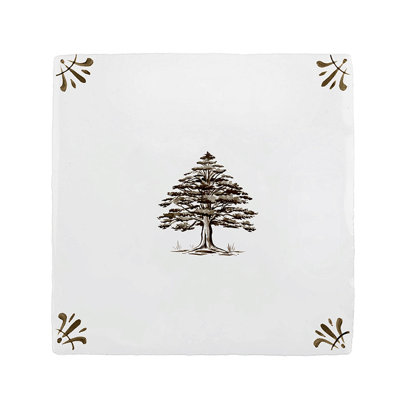 Cedar Tree Delft Tile