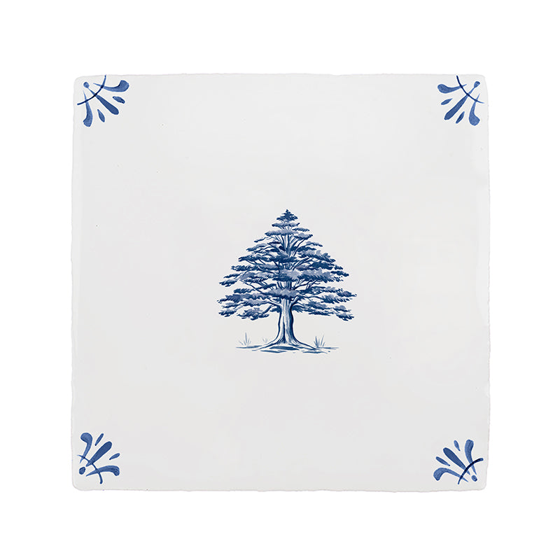 Cedar Tree Delft Tile