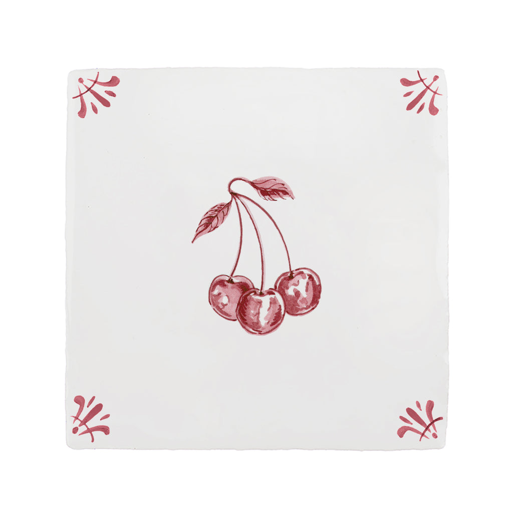Cherries Delft Tile