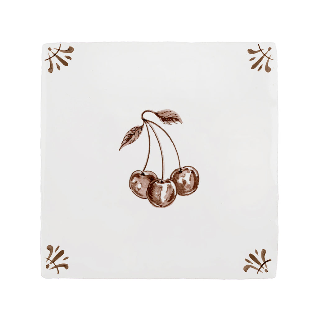 Cherries Delft Tile