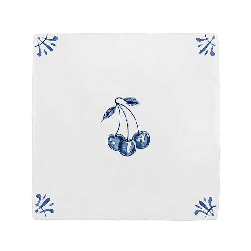 Cherries Delft Tile