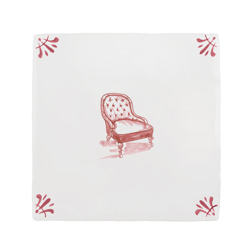 Chesterfield Chair Delft Tile