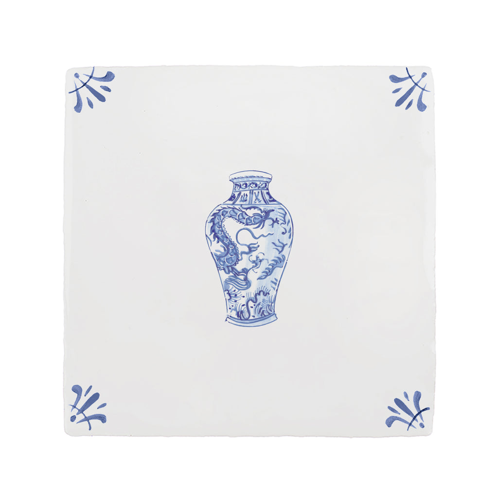 Chinese Vase Delft Tile