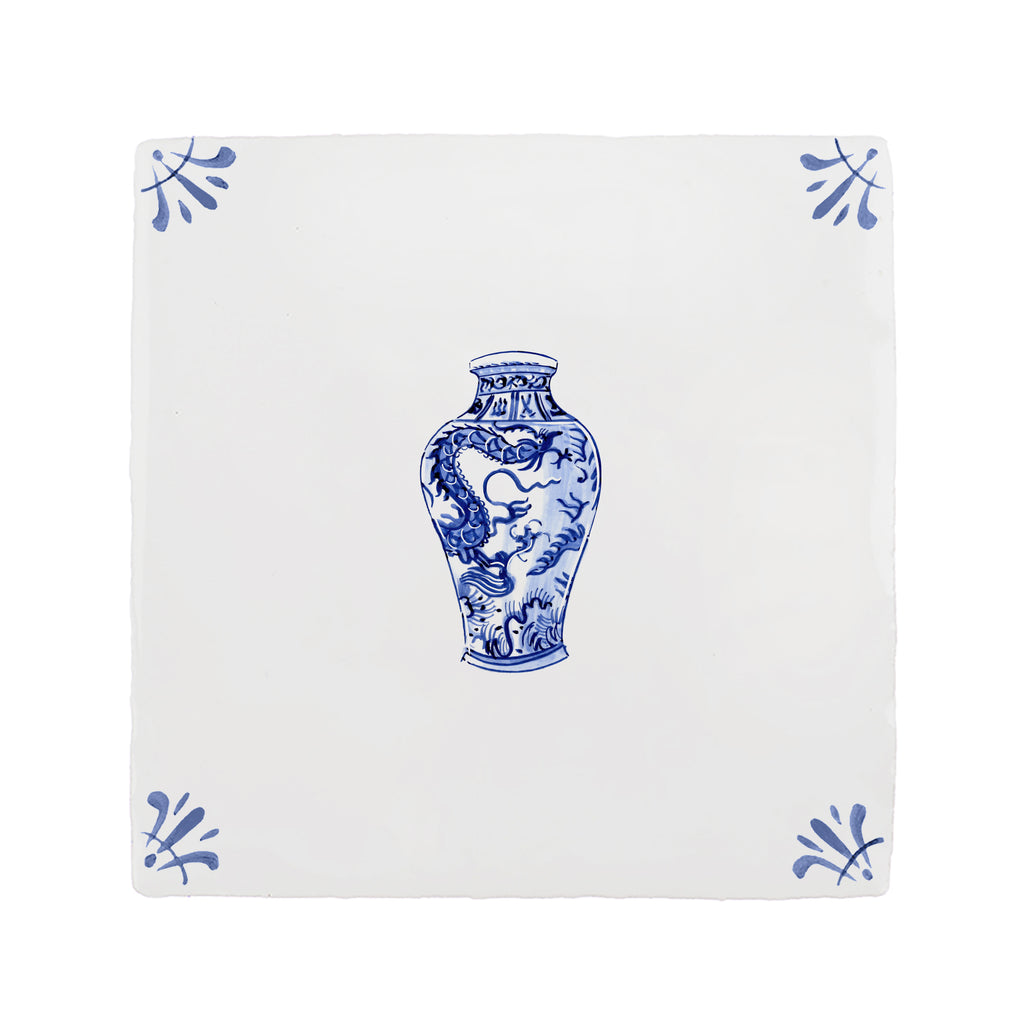 Chinese Vase Delft Tile