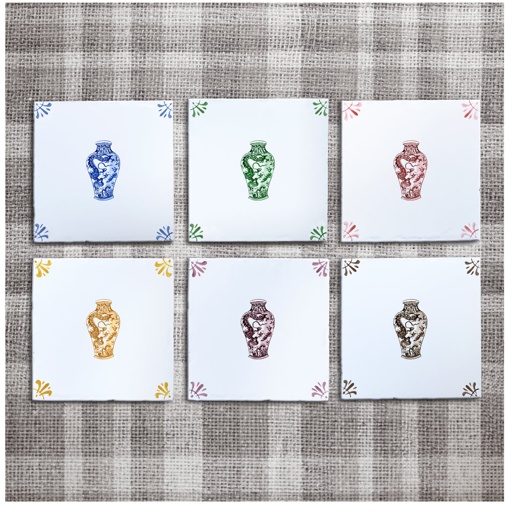 Chinese Vase Delft Tile