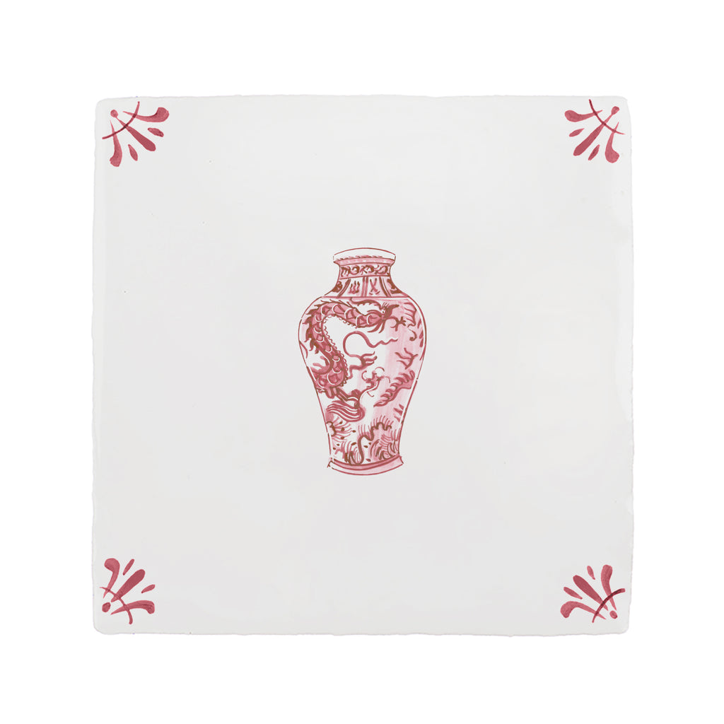 Chinese Vase Delft Tile
