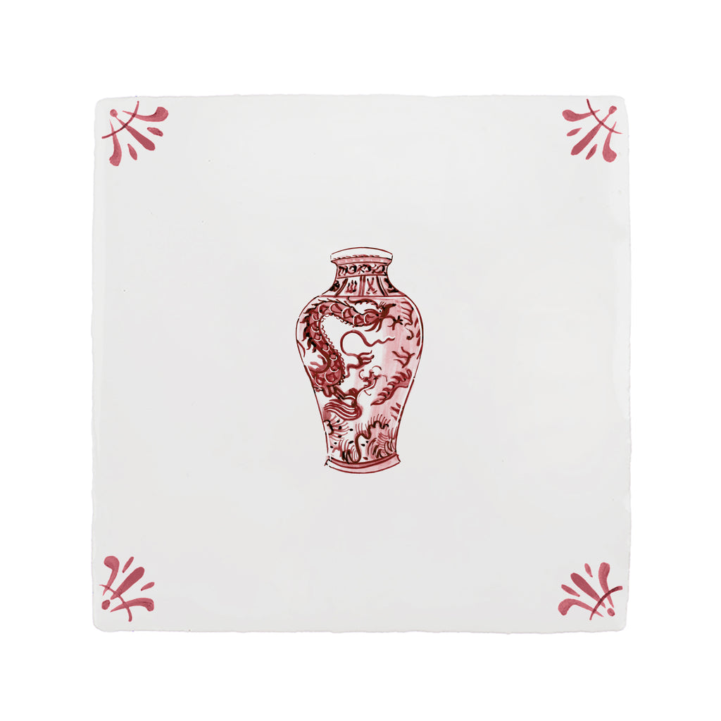 Chinese Vase Delft Tile