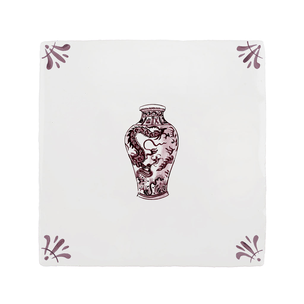 Chinese Vase Delft Tile