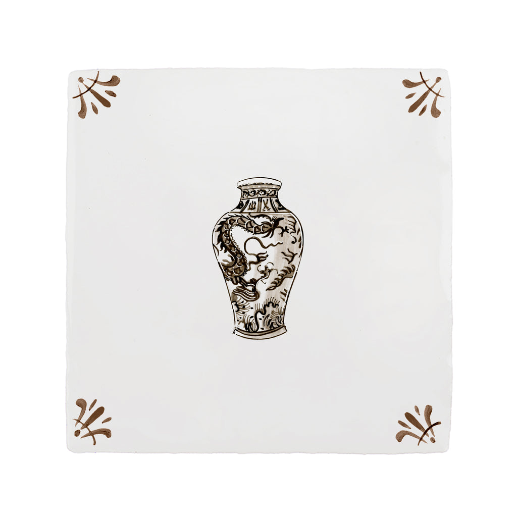 Chinese Vase Delft Tile