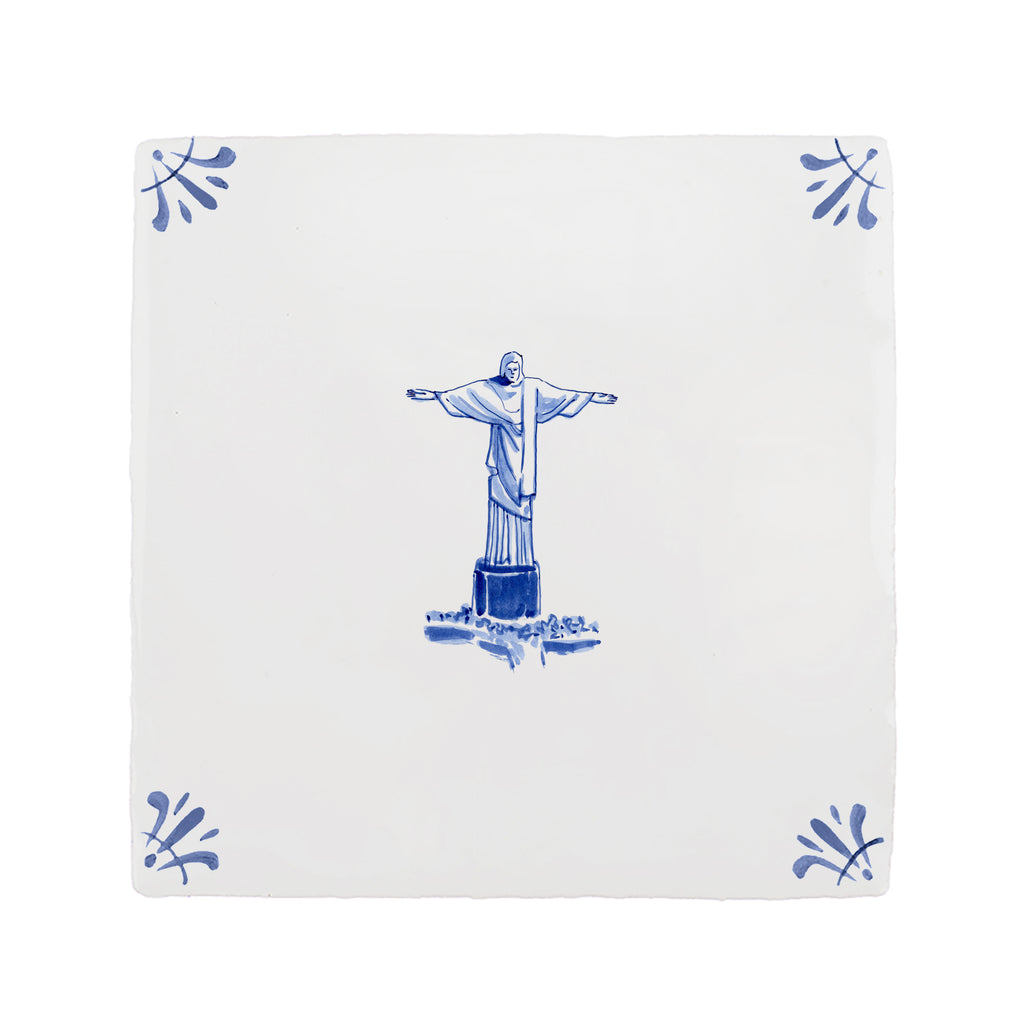 Christ the Redeemer Delft Tile