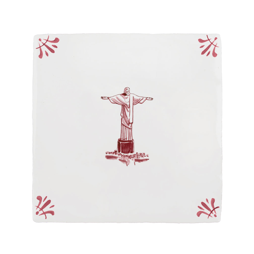 Christ the Redeemer Delft Tile