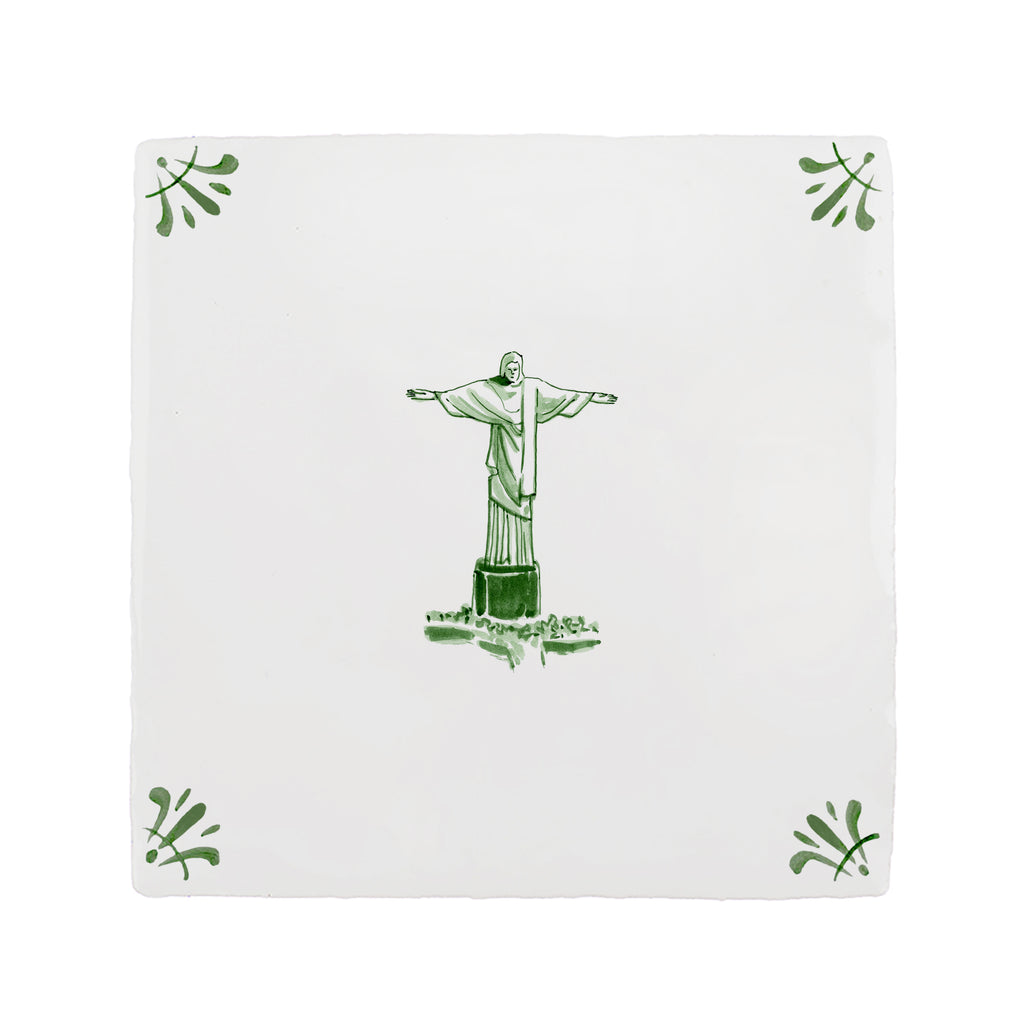 Christ the Redeemer Delft Tile