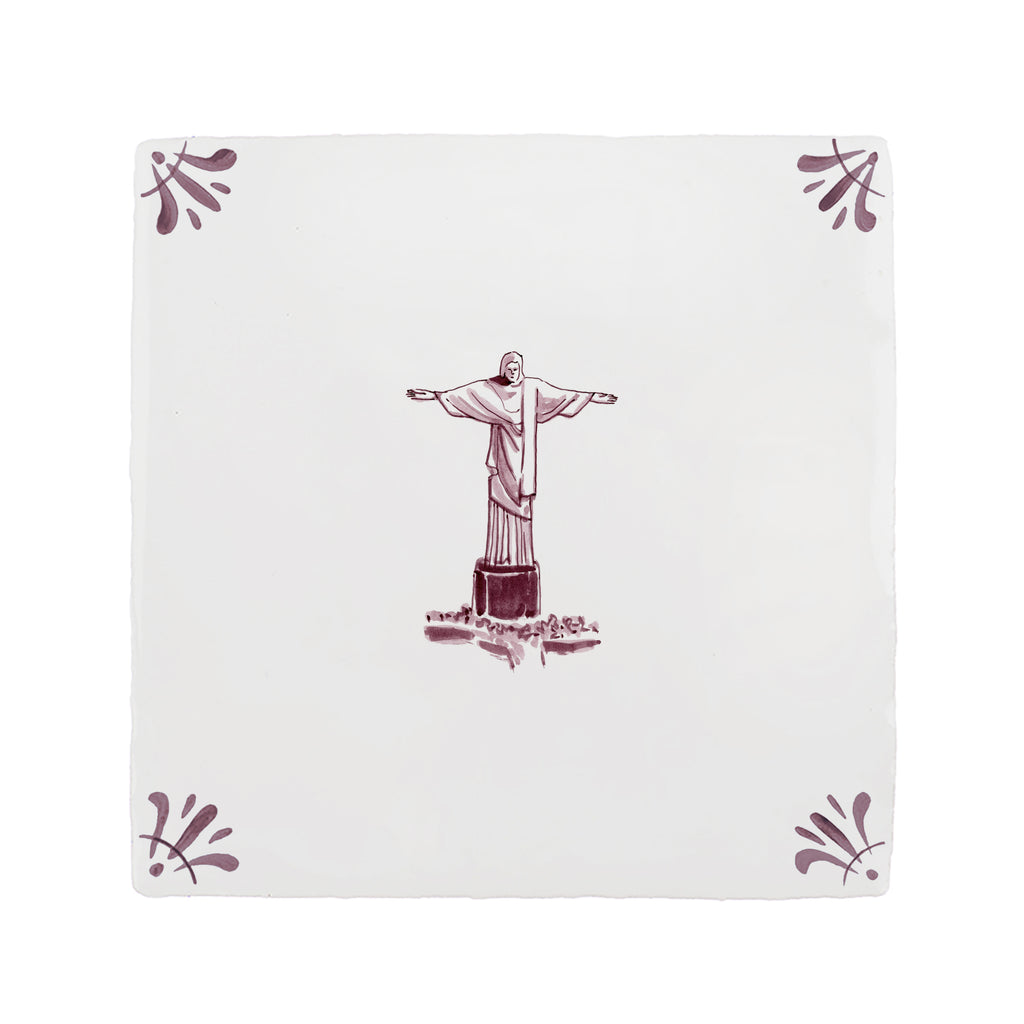 Christ the Redeemer Delft Tile