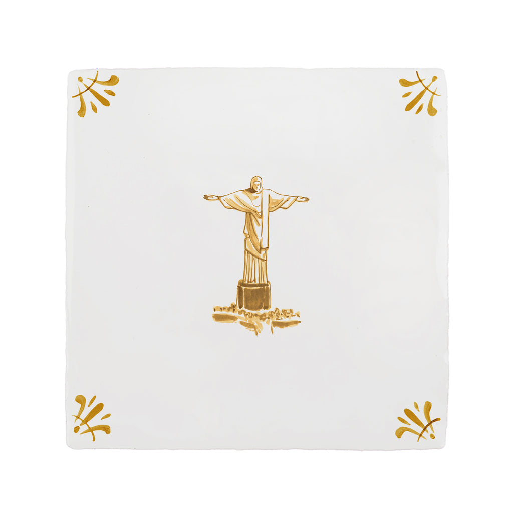 Christ the Redeemer Delft Tile