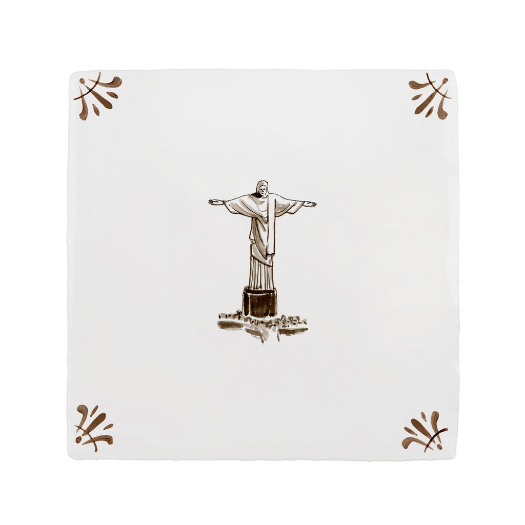 Christ the Redeemer Delft Tile