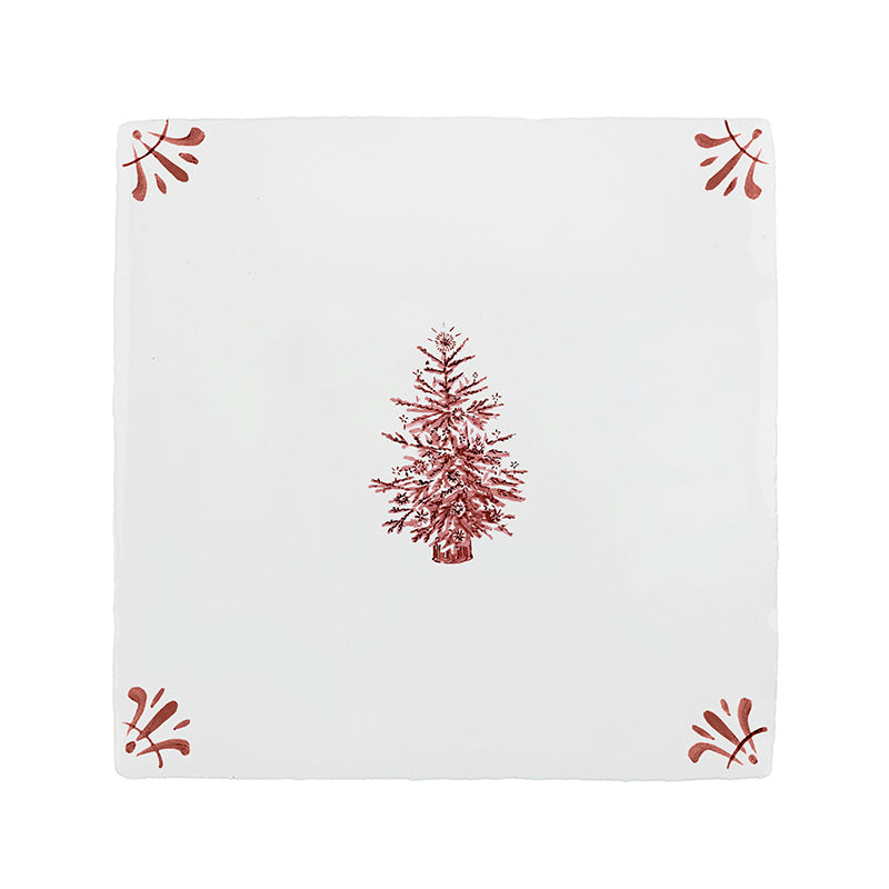 Christmas Tree Delft Tile
