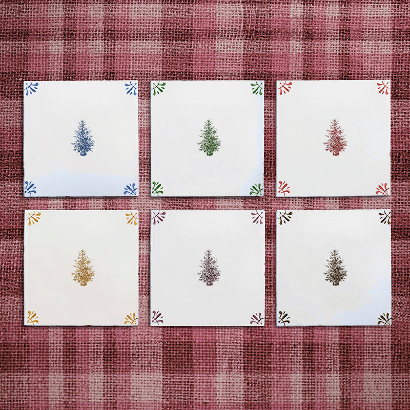 Christmas Tree Delft Tile