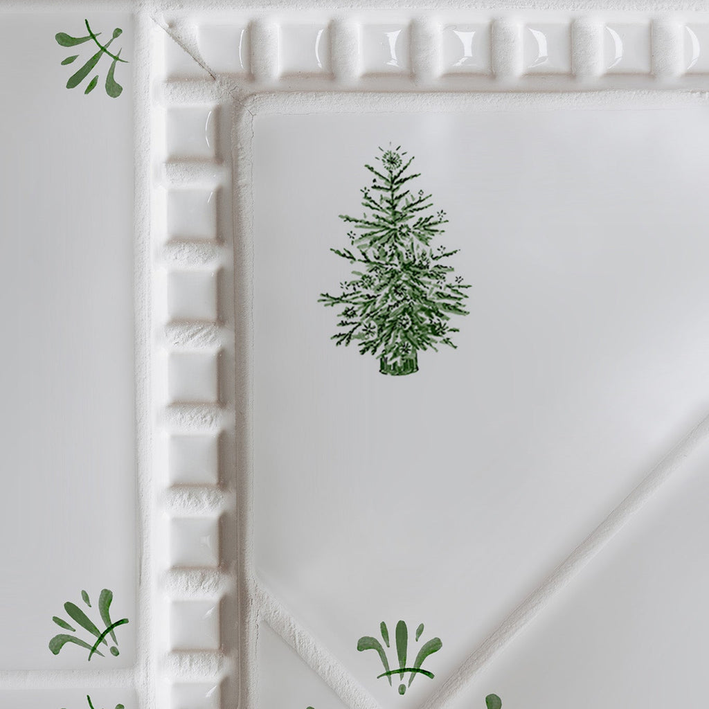 Christmas Tree Delft Tile