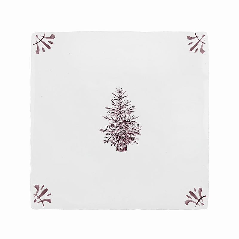 Christmas Tree Delft Tile