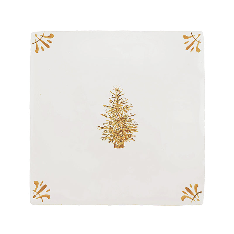 Christmas Tree Delft Tile