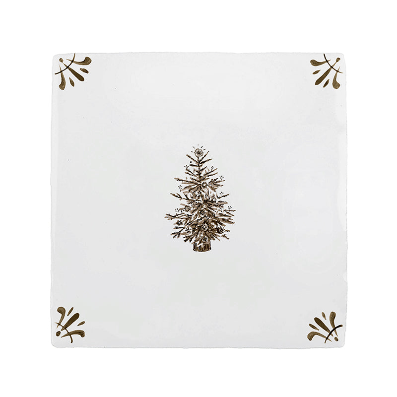 Christmas Tree Delft Tile