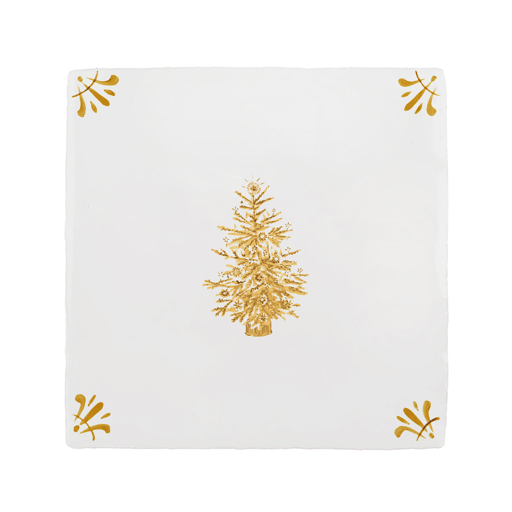 Christmas Tree Delft Tile