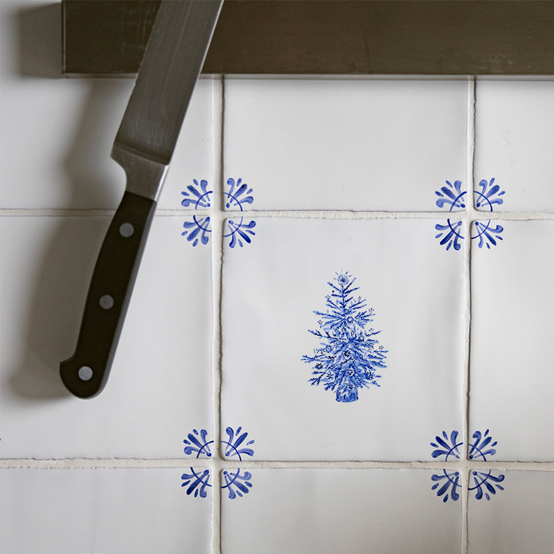 Christmas Tree Delft Tile