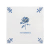 Chrysanthemum Delft Tile, Gold Lustre